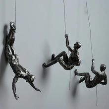 The Artment Rock Climbing Men Sculpture Wall Hanging (Set of 3)