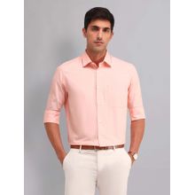AD By Arvind Peach Regular Fit Pure Cotton Shirt