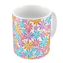Indigifts Funky Gifts Colourful Summer Flowers Pattern Multi-Color Coffee Mug 325ml