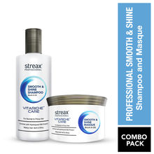 Streax Professional Vitariche Care Smooth and Shine Shampoo + Masque Hair Care Combo