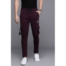 Allen Solly Men Solid Regular Fit Purple Track Pants