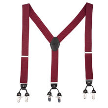 The Tie Hub Booster Raspberry Red Y Back Clip On Suspender