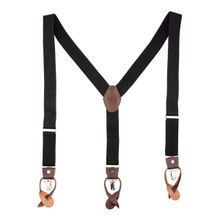 The Tie Hub Gentry Black With Brown Y Back Suspender