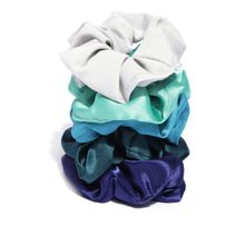 Blueberry Set Of 5 Multi Colour Scrunchies (Pack of 5)