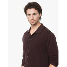 Rare Rabbit Men Brown Solid Casual Shirt