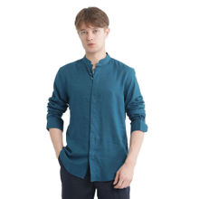 Rare Rabbit Men Teal Solid Casual Shirt