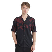 Rare Rabbit Men Black Floral Casual Shirt