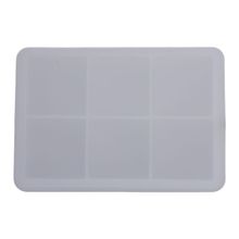 NATURALLY YOURS Silicone 6-Cavity Square Ice Tray 166 X 115 X 49 Mm Clear Lid Transparent Bottom