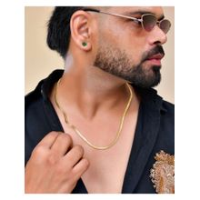 VOJ Mens Gold Plated Thick Snake Chain