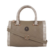 ESBEDA Dark Beige Glitter Top Handle Handbag for Women (M) (Set of 2)