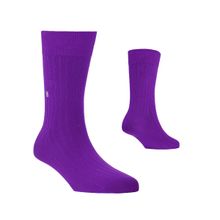 SockSoho Resplendent Crew Socks - Purple (Free Size)