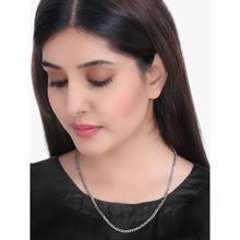 Yellow Chimes Unisex Silver-Plated Stainless Steel Chain