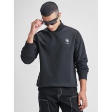 HIGHLANDER Mens Black Turtle Neck Sweatshirt