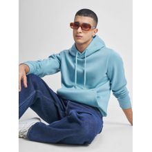 HIGHLANDER Blue Solid Slim Fit Hoodie