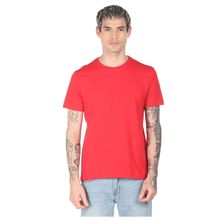 Arrow Sports Men Red Crew Neck Solid T-shirt