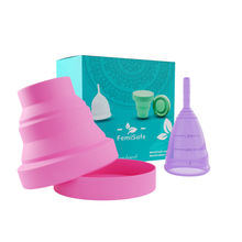 FemiSafe Menstrual Cup (Medium) & Sterilization Cup Combo