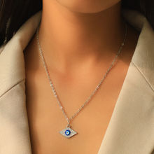 Ayesha Silver Evil Eye Diamond Necklace