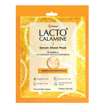 Lacto Calamine Vitamin C Face Sheet Mask with Antioxidant for Nourishing, Brightening & Glowing Skin