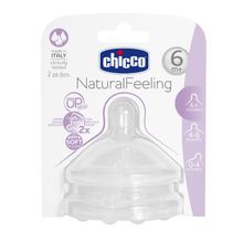 Chicco Natural Feeling Fast Flow Teat (6M+) - 2 Pieces