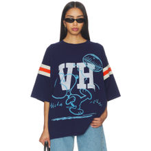 Vintage Heavy x Peanuts Snoopy Football Jersey Blue Graphic T-Shirt