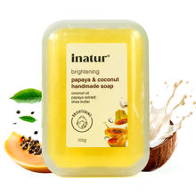 inatur Papaya & Coconut Soap For Brightening & Cleansing with Papaya Extract, Shea Butter & Coconut