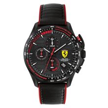 Scuderia Ferrari Pilota Evo Turbo 0830849 Chronograph Black Dial Watch For Men