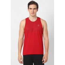 Van Heusen Men Red Solid Crew Neck Tank Top
