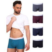 Elmiro Mens Intimo-tech Antimicrobial Micro Modal Bold Trunk - Multicolor (Pack of 5)
