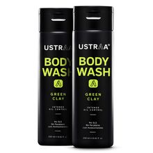 Ustraa Intense Oil Control Body Wash, Green Clay (Pack of 2)