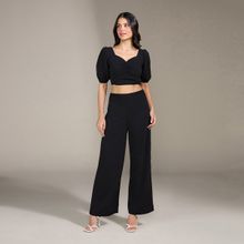 Twenty Dresses By Nykaa Fashion Style Becomes You Pant Coord Set - Black