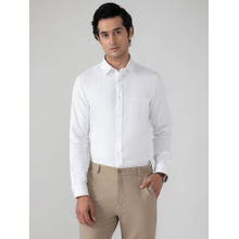 Subtract Cotton Lycra Formal Shirt in White - Slim Fit