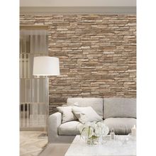 Excel Wallpaper Stacked Stone In Brown