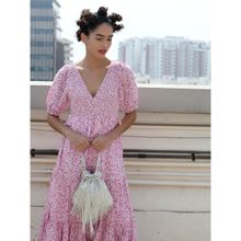 Odette Stunning Silver Fringes Beaded Potli Bag For Women