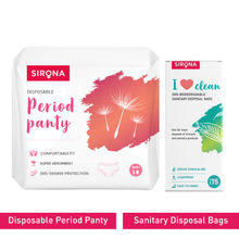 Sirona Disposable Period Panties (s-m) With Sanitary Disposal Bags