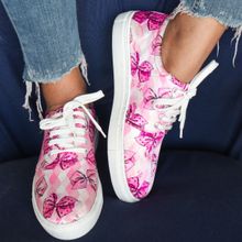 La Fiza Bow On Bow Printed Sneakers