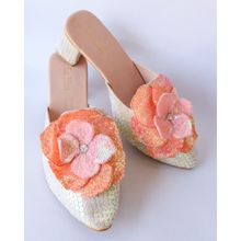 La Fiza Talia Embroidered Heels