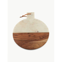 Twig & Twine Auric Marble Wood Round Cheese Platter