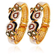 Youbella Jewellery Traditional Gold Plated Bracelet Bangle Set