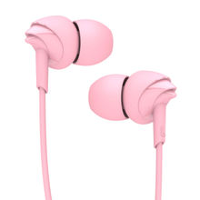 boAt BassHeads 100 N Earphones with Enhanced Bass, Hawk-Inspired Design & Mic (Taffy Pink)