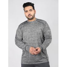 CHKOKKO Silver Men Full Sleeve T-Shirt