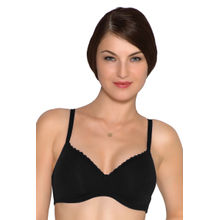 Amante Cotton Casuals Padded Non-Wired T-Shirt Bra - Black