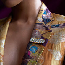 Aulerth White & Gold Pakeezah Brooch by Suneet Varma