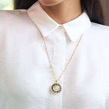 Aulerth Black & Gold Numisma Locket Pendant by Shivan & Narresh