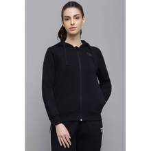 Reebok Women's Branded Fleece Black Jacket