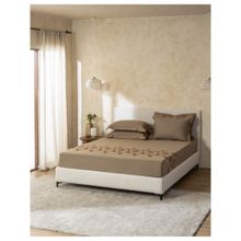 SANSAAR A D'DECOR BRAND LIVE CONSCIOUSLY Set Eb 304-Fairmont-Mocha Bedsheet King