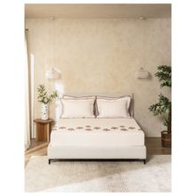 SANSAAR A D'DECOR BRAND LIVE CONSCIOUSLY Set Eb 309-Vera-Coconut Cream Bedsheet King