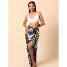 WomanLikeU Multi-Color Sequined Swim Cover-Up Sarong