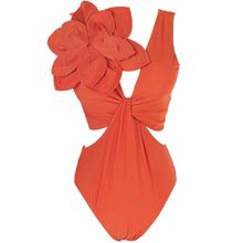 WomanLikeU Orange Waves By Shrijal: Fabulous In Frangipani Monokini