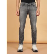 Wrangler Men's Grey Skanders Slim Fit Low Rise Heavy Fade Jeans