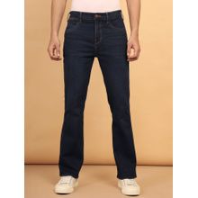 Wrangler Men's Blue Jacks Ville Boot Cut Fit Mid Rise Jeans